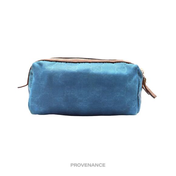 🔴 Gucci Cosmetic Pouch - Blue GG Canvas - Picture 2 of 12